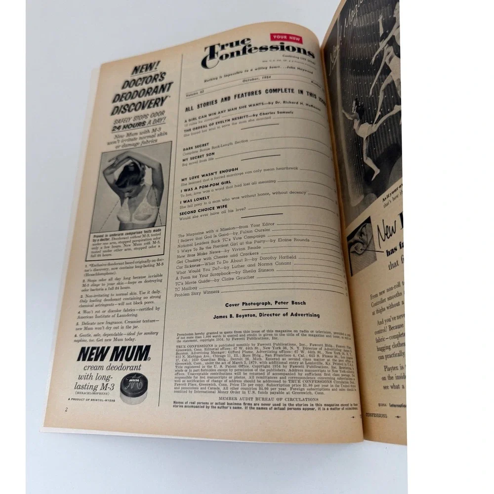 True Confessions Magazine vintage october